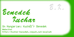 benedek kuchar business card